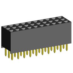 2.00mm PCB Socket Triple Rows Straight Dip Type.(H=6.35)